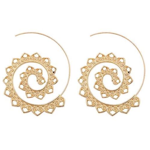 Picture of Exaggerated Spiral Dangle Earrings