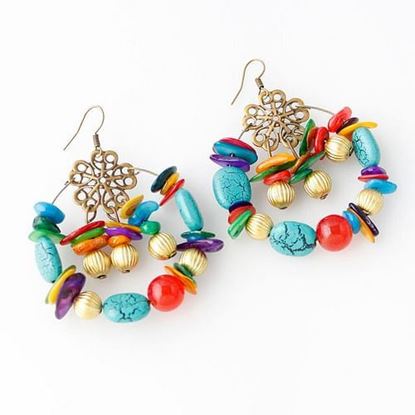 Picture of Bohemian Colorful Dangle Earrings