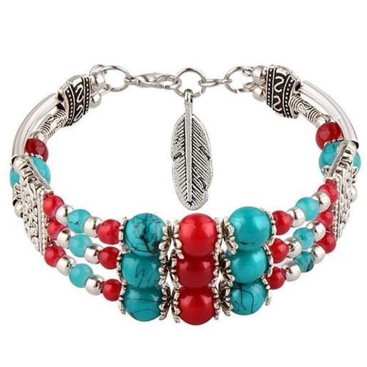 Picture of Ethnic Tibetan Silver Bead Bracelet