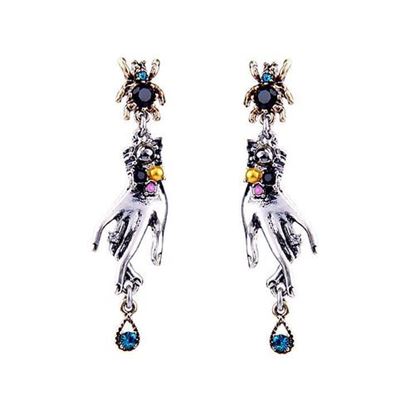 Picture of Magic Hands Spider Silver Earrings