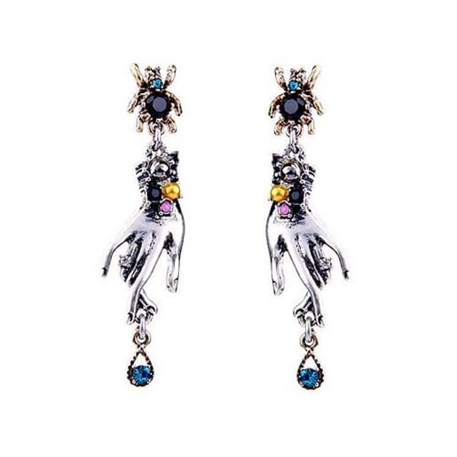 Picture of Magic Hands Spider Silver Earrings