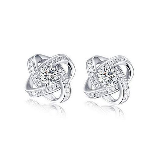 Picture of Elegant Zircon Platinum Earrings