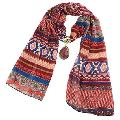 Picture of Ethnic Multicolor Scarf Necklace