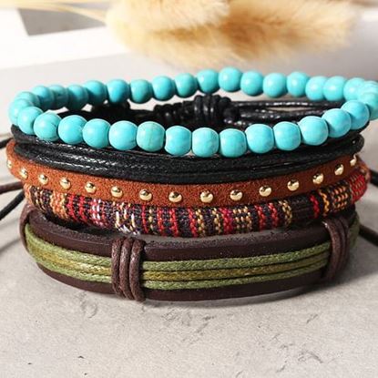 Picture of Casual Multilayer Leather Bracelets