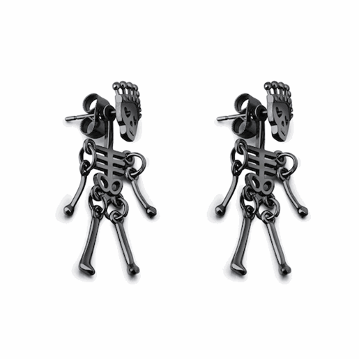 Picture of Punk Stainless Steel Skull Earrings