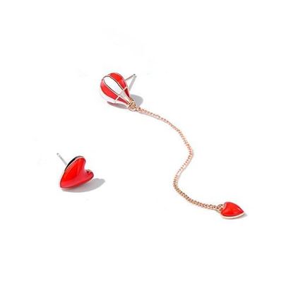 Picture of Fire Balloon Heart 925 Silver Earrings