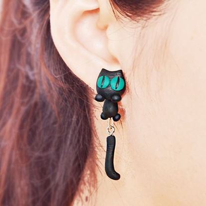 Picture of Cute Black Cat Earrings