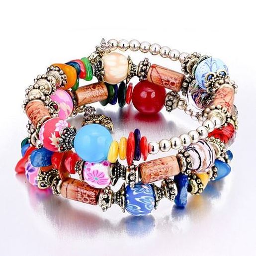 Picture of Bohemian Colorful Beaded Bracelet