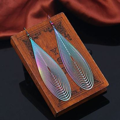 Picture of Colorful Gradient Hollow Hook Earrings