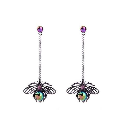 Picture of Colorful Pearl Insect Dangle Earrings