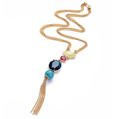 Picture of Crystal Tassels Pendant Necklace