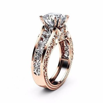 Picture of Topaz 14K Rose Gold Platinum Ring