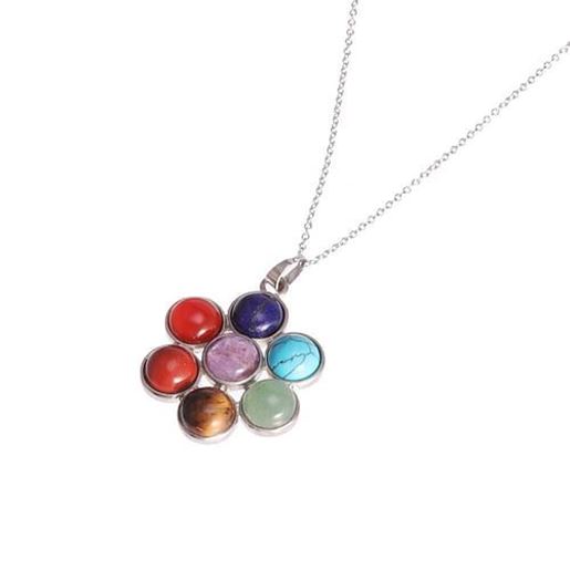 Picture of Vintage 7 Chakra Charm Necklace