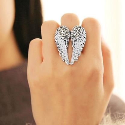 Picture of Colorful Angel Wing Adjustable Rings