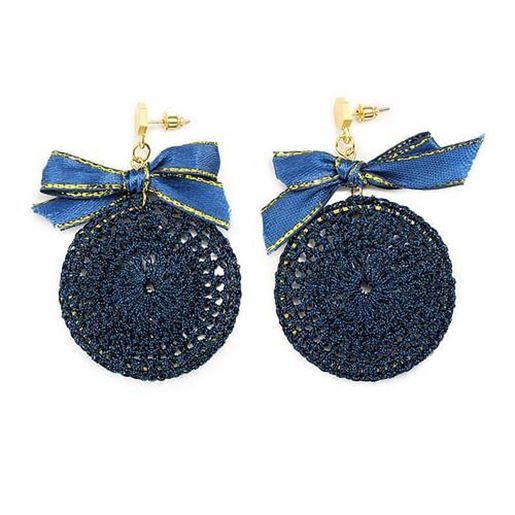 Picture of Ethnic Bowknot Round Pendant Earrings