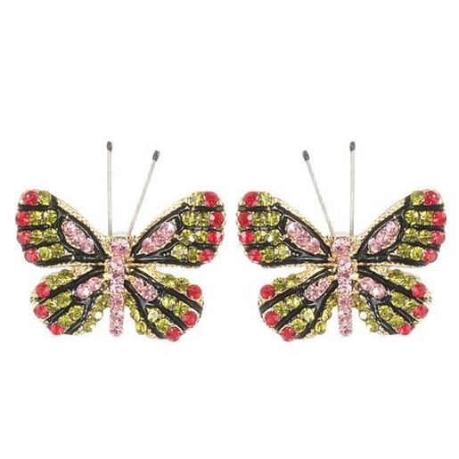 Picture of Fashion Rhinestones Butterfly Stud Earrings