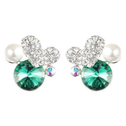 Picture of Cute Heart Crystal Pearl Earrings