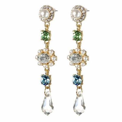 Picture of Women's Gemstone 18K Gold Earrings