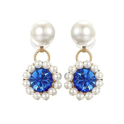 Picture of Elegant Gemstone Pearl Earrings