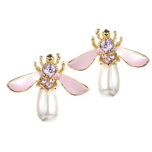 Picture of Cute Bees Pearl Earrings