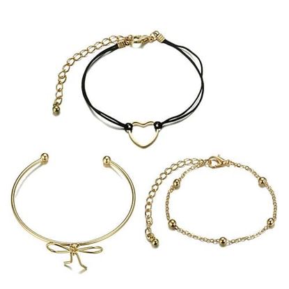 Picture of 3Pcs Fashion Gold Bracelet Sets