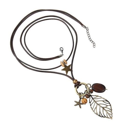 Picture of Retro Hollow Leaf Long Necklace