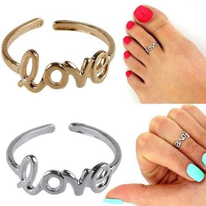 Picture of Love Peace Symbol Toe Ring