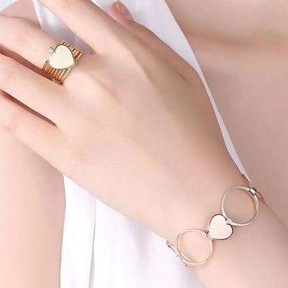 Picture of Multilayer Heart Rings Can Be Bracelet