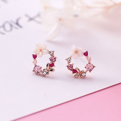 Picture of Cute Flower Diamond Earrings