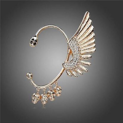 Picture of Punk Skull Tassels Wing Ear Cuff