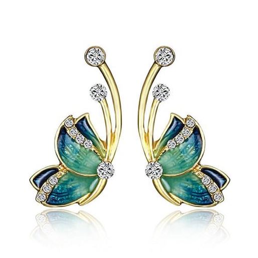 Picture of Luxury Butterfly Crystal Gold Earrings