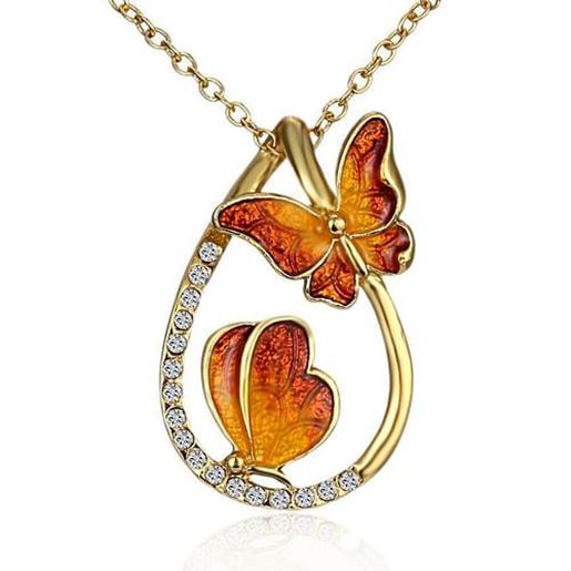 Picture of Luxury Butterfly Rhinestones Drop Necklace