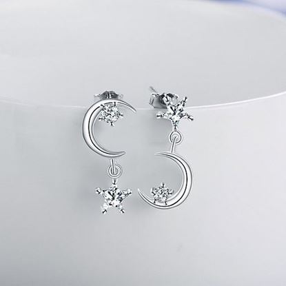 Picture of Fashion Moon Star Drop Earrings