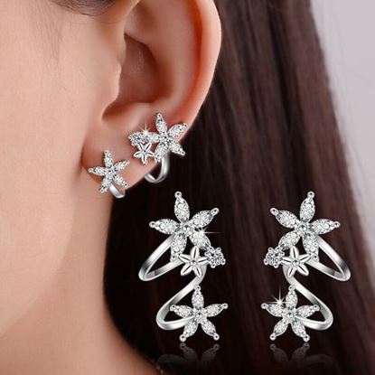 Picture of Sweet Zircon Flower Earrings