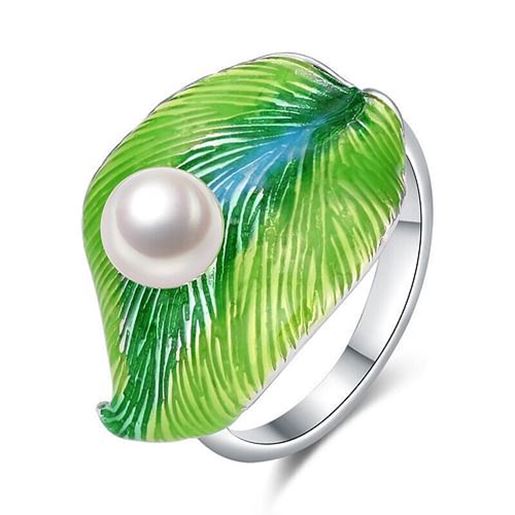 Picture of Ethnic Leaf Pearl Ring