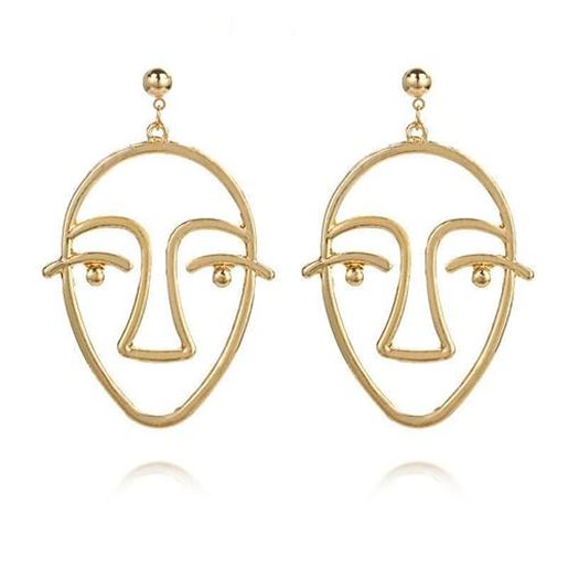 Picture of Fashion Gold Silver Human Face Earrings