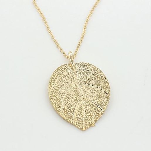 Picture of Trendy Gold Leaf Pendant Necklaces