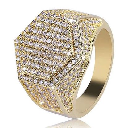 Picture of Gold Hexagon Finger Ring