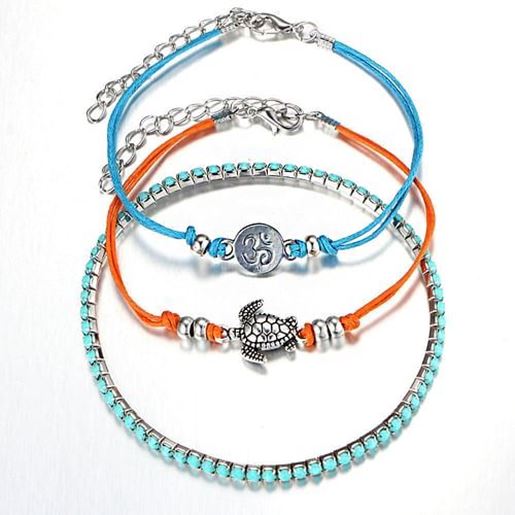 Picture of 3 Pcs/set Bohemian Turtle Anklet