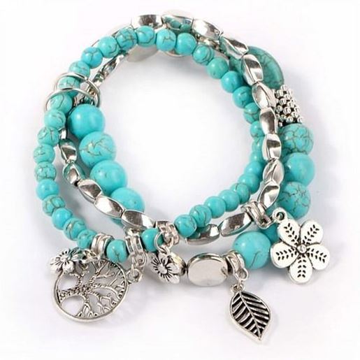 Picture of Bohemian Turquoise Beaded Bracelet