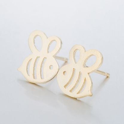 Picture of Cute Hollow Bees Stud Earrings