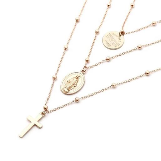 Picture of Vintage Cross Multilayer Necklace