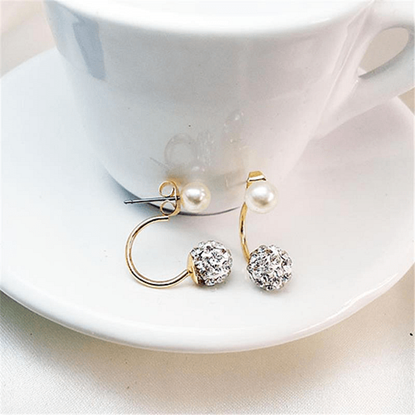 Picture of Sweet Rhinestone Ball Earrings