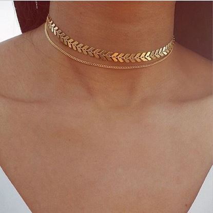 Picture of Fashion Fishbone Chocker Necklace