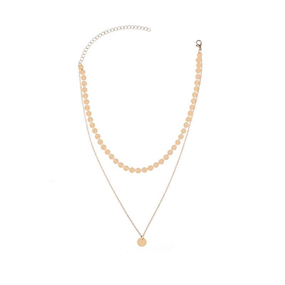 Picture of Fashion Multilayer Sequin Chain Necklace