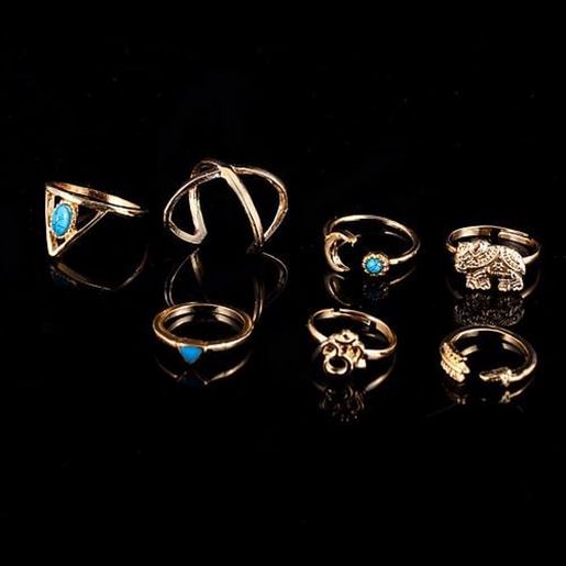 Picture of Bohemian Finger Rings Set