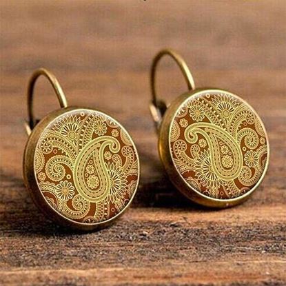 Picture of Gold Retro Round Drop Earrings