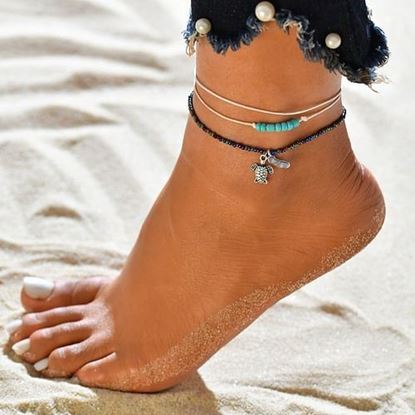 Picture of Bohemian Turtle Beading Anklets