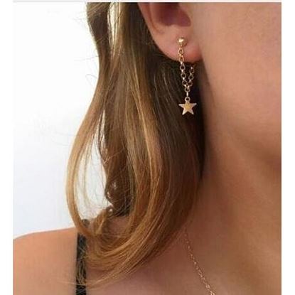 Picture of Trendy Chinese Star Chain Earrings