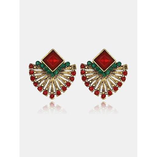 Picture of Bohemian Ruby Drop Earrings